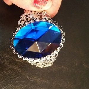 Sapphire Glass Stone Cuff bracelet
